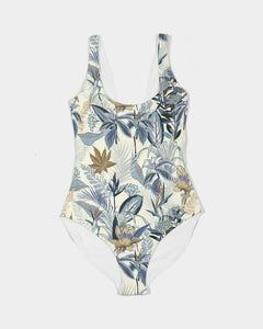 SMF Tropical Blues Feminine One-Piece Swimsuit