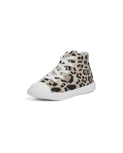 SMF Leopard Print Kids Hightop Canvas Sneakers