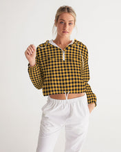 Load image into Gallery viewer, Plaid Women's Cropped Windbreaker