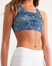 Load image into Gallery viewer, Blue Tiger Scene Women&#39;s Seamless Sports Bra