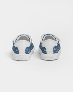 Blue Liberty Floral Kids Velcro Sneaker