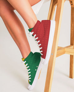 SMF Primary Color Feminine Hightop Canvas Shoe