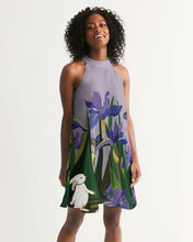 Load image into Gallery viewer, SMF Bunny and Flowers Feminine Halter Dress