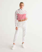 Load image into Gallery viewer, Flamingo Pink Women&#39;s Cropped Windbreaker
