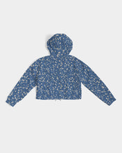 Load image into Gallery viewer, Blue Liberty Floral Women&#39;s Cropped Windbreaker