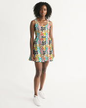 Load image into Gallery viewer, SMF Multi Cheetah Feminine Scoop Neck Skater Dress