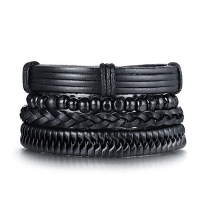 SMF 4pc Adjustable Bangle Bracelet Set