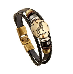Bronze Buckle Zodiac Charm Bracelet