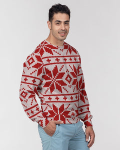 Christmas Flowers Masculine Classic French Terry Crewneck Pullover