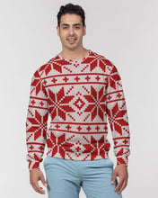 Load image into Gallery viewer, Christmas Flowers Masculine Classic French Terry Crewneck Pullover