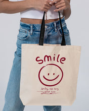 Load image into Gallery viewer, Smile Canvas Tote