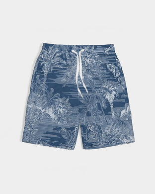 Blue Tiger Scene Masculine Youth Swim Trunk