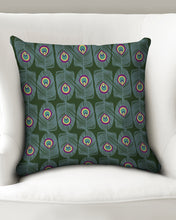 Load image into Gallery viewer, Peacock Tail Throw Pillow Case 18"x18"