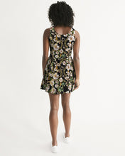 Load image into Gallery viewer, SMF Bejeweled Floral Feminine Scoop Neck Skater Dress