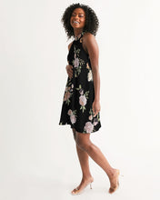 Load image into Gallery viewer, SMF Floral Pattern Feminine Halter Dress