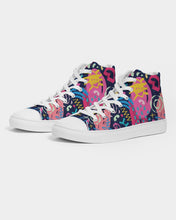 Load image into Gallery viewer, SMF Abstract Face Feminine Hightop Canvas Shoe