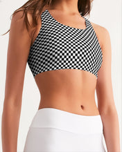 Load image into Gallery viewer, Checkerboard Women&#39;s Seamless Sports Bra