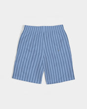 Load image into Gallery viewer, Blue Tricking Stripe Masculine Youth Swim Trunk