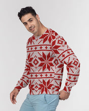 Load image into Gallery viewer, Christmas Flowers Masculine Classic French Terry Crewneck Pullover