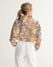 Load image into Gallery viewer, Florals Women&#39;s Cropped Windbreaker