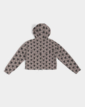 Load image into Gallery viewer, Pink Leaf Geo Women's Cropped Windbreaker