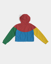 Load image into Gallery viewer, Primary Color Women&#39;s Cropped Windbreaker