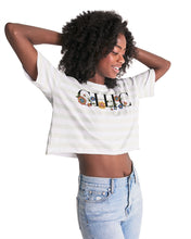 Load image into Gallery viewer, SMF Deck Stripe Feminine Lounge Cropped Tee
