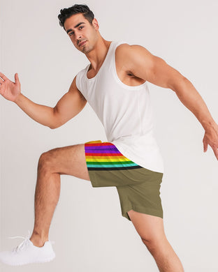 Love Olive Green Masculine Jogger Shorts