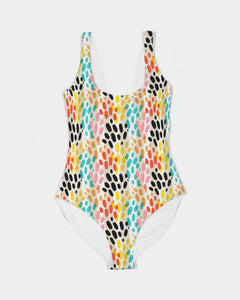 Multi Cheetah Feminine One-Piece Swimsuit