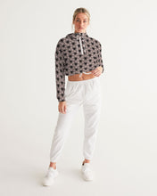 Load image into Gallery viewer, Pink Leaf Geo Women's Cropped Windbreaker
