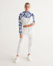 Load image into Gallery viewer, Lucky Clouds Women's Cropped Windbreaker