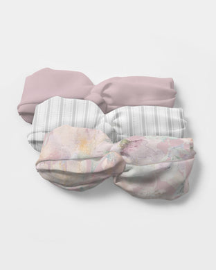 Floral Pastels Twist Knot Headband Set