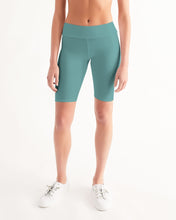 Load image into Gallery viewer, DUSTY MINT Women&#39;s Mid-Rise Bike Shorts