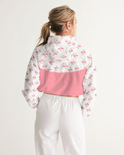 Load image into Gallery viewer, Flamingo Pink Women&#39;s Cropped Windbreaker