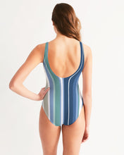 Load image into Gallery viewer, Beach Stripe Feminine One-Piece Swimsuit