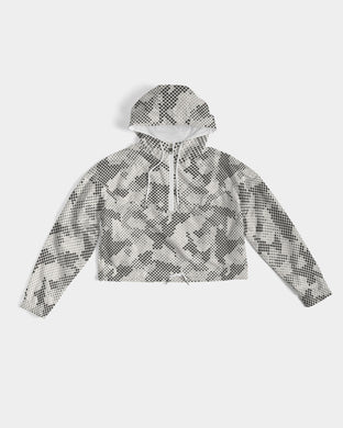 Diamond Camo Women's Cropped Windbreaker