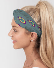 Load image into Gallery viewer, Peacock Tail Twist Knot Headband Set