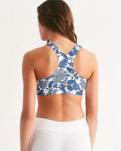 Load image into Gallery viewer, White Turkish Floral Women&#39;s Seamless Sports Bra