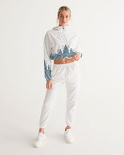 Load image into Gallery viewer, Ocean Waves Women's Cropped Windbreaker