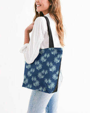 Palm Tree Canvas Zip Tote