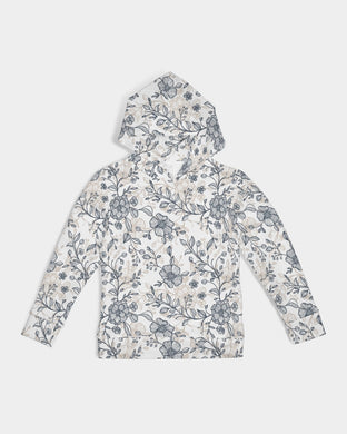Woodblock Floral Kids Hoodie
