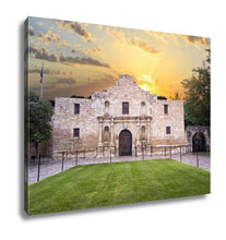 Load image into Gallery viewer, Gallery Wrapped Canvas, Exterior View Of Historic Alamo Shortly After Sunrise