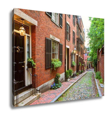 Gallery Wrapped Canvas, Boston Cobblestone Acorn Street (Beacon Hill)