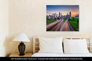 Gallery Wrapped Canvas, City Skyline Over Freedom Parkway