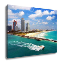 Load image into Gallery viewer, Gallery Wrapped Canvas, South Miami Beach Aerial View