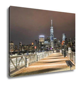 Gallery Wrapped Canvas, Freedom Tower New York City Skyline From New Jersey
