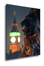 Load image into Gallery viewer, Gallery Wrapped Canvas, Trafalgar Square Lion Statue And Big Ben In London
