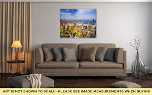 Gallery Wrapped Canvas, Shanghai China City Skyline Over The Pudong Financial District
