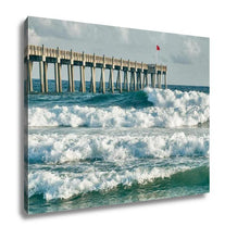 Load image into Gallery viewer, Gallery Wrapped Canvas, Surfs Up At Pensacola Beach Fishing Pier