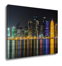 Load image into Gallery viewer, Gallery Wrapped Canvas, The Skyline Of Doha Qatar